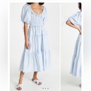 En Saison Poplin Tiered Midi Dress